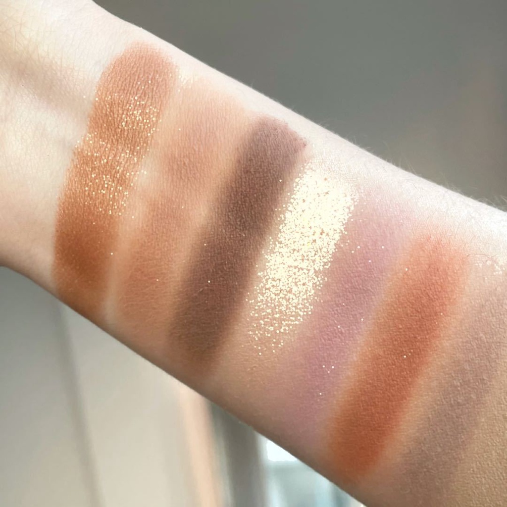 Bảng phấn mắt nhiều màu Frank Color 26 ô tông cam nâu, Phấn mắt nhũ lì 26 ô Frank Color mịn mượt lên màu cực chuẩn