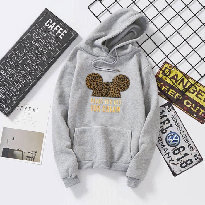 Áo Hoodie tay dài in hình chuột Mickey thời trang 2022 cho cặp đôi