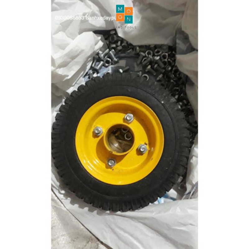 Bánh xe cao su 20cm dùng để thay thế xe đẩy hàng 2 bánh hoặc 4 bánh - ko bao gồm vòng bi