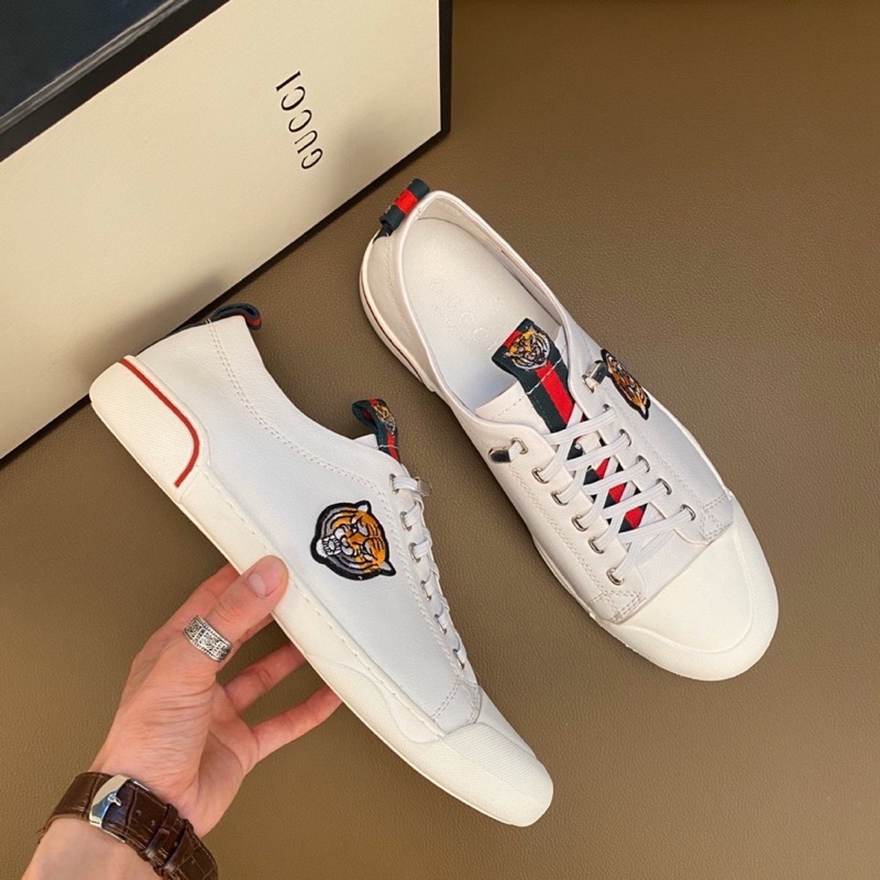 Giày thể thao nam Gucci GC da thật cao cấp thêu hình hổ