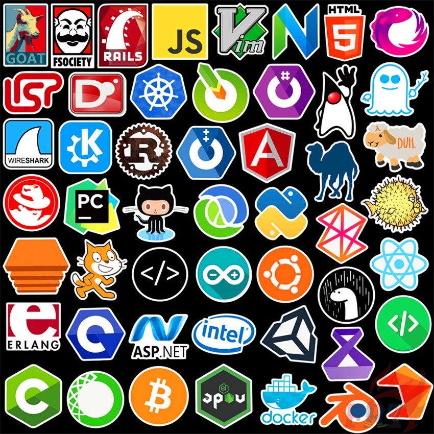 ❉ Logo Phần mềm Programmer. Java Mã Nghệ Thuật Loạt 01 Hình Dán ❉ Bộ 48 Miếng Dán Chống Thấm Nước Thời Trang