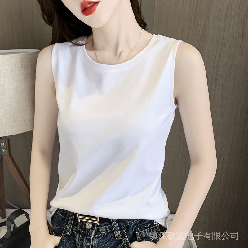 Áo Thun Thể Thao Không Tay Chất Liệu 100% Cotton Cao Cấp Thời Trang Dành Cho Nữ