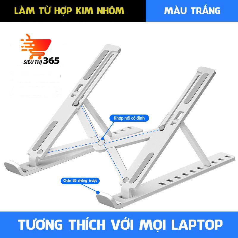 Giá Đỡ Laptop - Giá Kê Laptop Macbook Bằng Nhôm Điều Chỉnh Độ Cao, Màu Sắc Sang Trọng Có Thể Gấp Gọn Laptop Stand