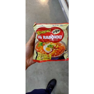 Lốc 4 gói mì xào cay Koreno  Rabokki 102g