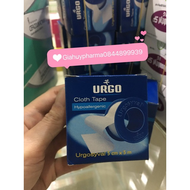 Băng dính Urgo lụa dạng cuộn 5*5cm