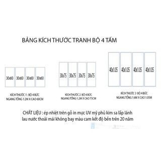 Tranh treo tường Tứ quý 3D NS04