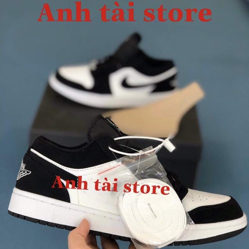 (Tặng full bok + Quà + Vớ tất) Giày sneakers nam nữ panda đen trắng cổ thấp G777