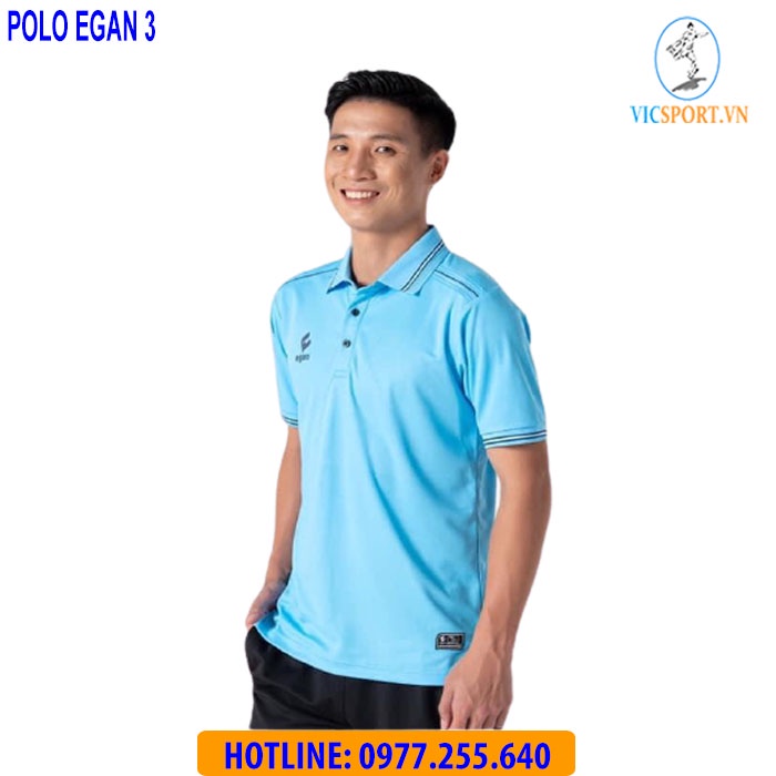 Áo Polo UV Egan Xanh Biển 03 Bảo Vệ Làn Da Phù Hợp Tập Luyện Thể Thao Đi Chơi Dạo Phố UV03 - Vicsportvn