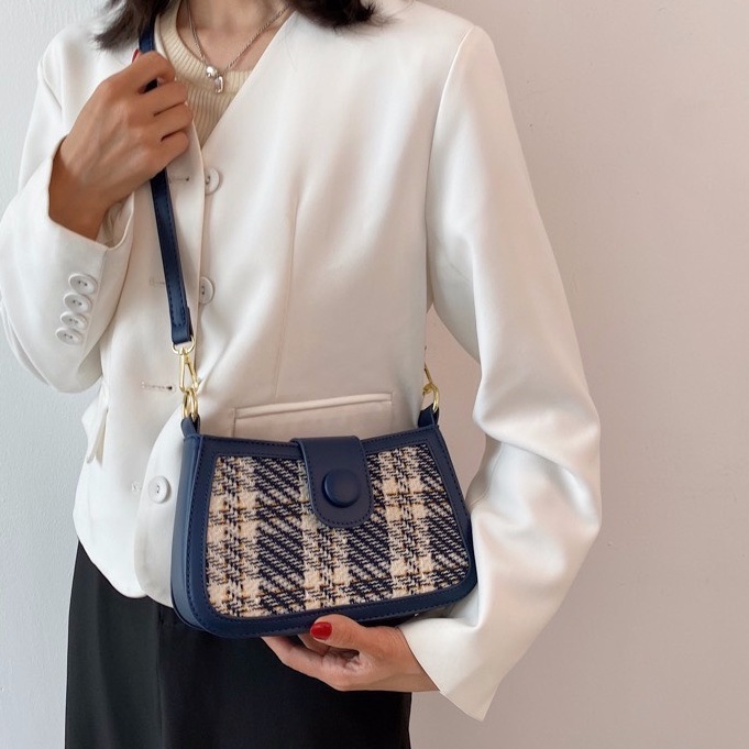 Túi xách nữ đeo chéo đeo vai loại đẹp da Pu phối dạ phong cách Hàn Quốc trẻ trung CV29