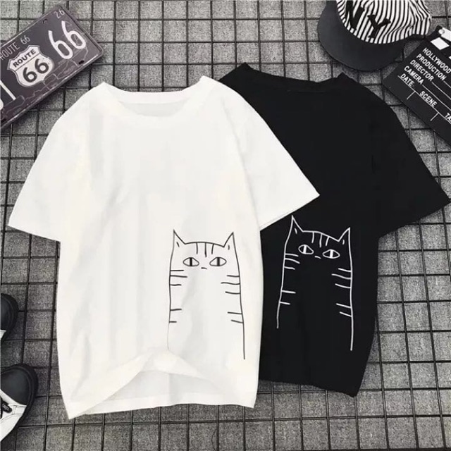 Áo đôi mèo con dễ thương thun cotton loại 1 đủ màu đủ size