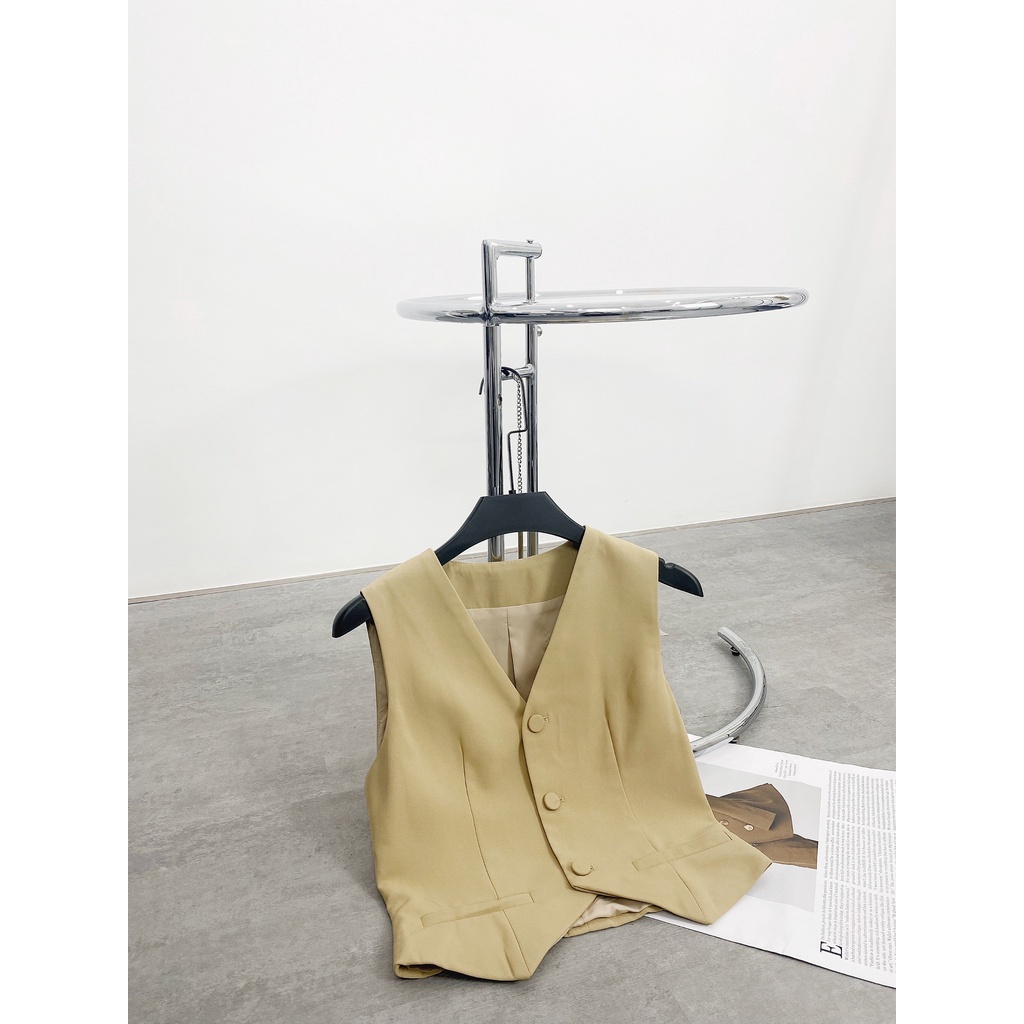 Áo gile nâu be CONSOLISM trendy Collin cao cấp AK2001