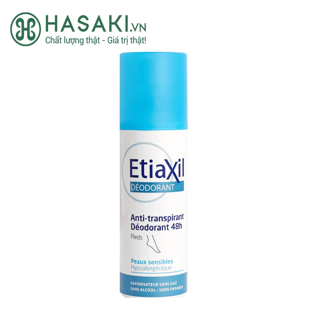 Xịt Khử Mùi Mồ Hôi Chân EtiaXil Deodorant Anti-transpirant 48h Pieds Feet 100ml