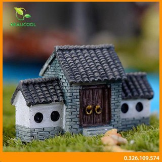 Phụ Kiện Ngôi nhà 3 gian trang trí nhà búp bê tiểu cảnh dài 4.5 cm Minidoll