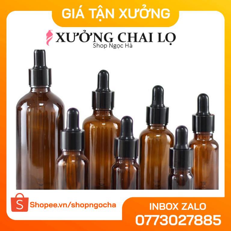 Lọ Chiết Serum ❤ GIÁ TỐT NHẤT ❤ [15ml,20ml] Lọ đựng tinh dầu bóp giọt Khoen Đen chiết mỹ phẩm , phụ kiện du lịch