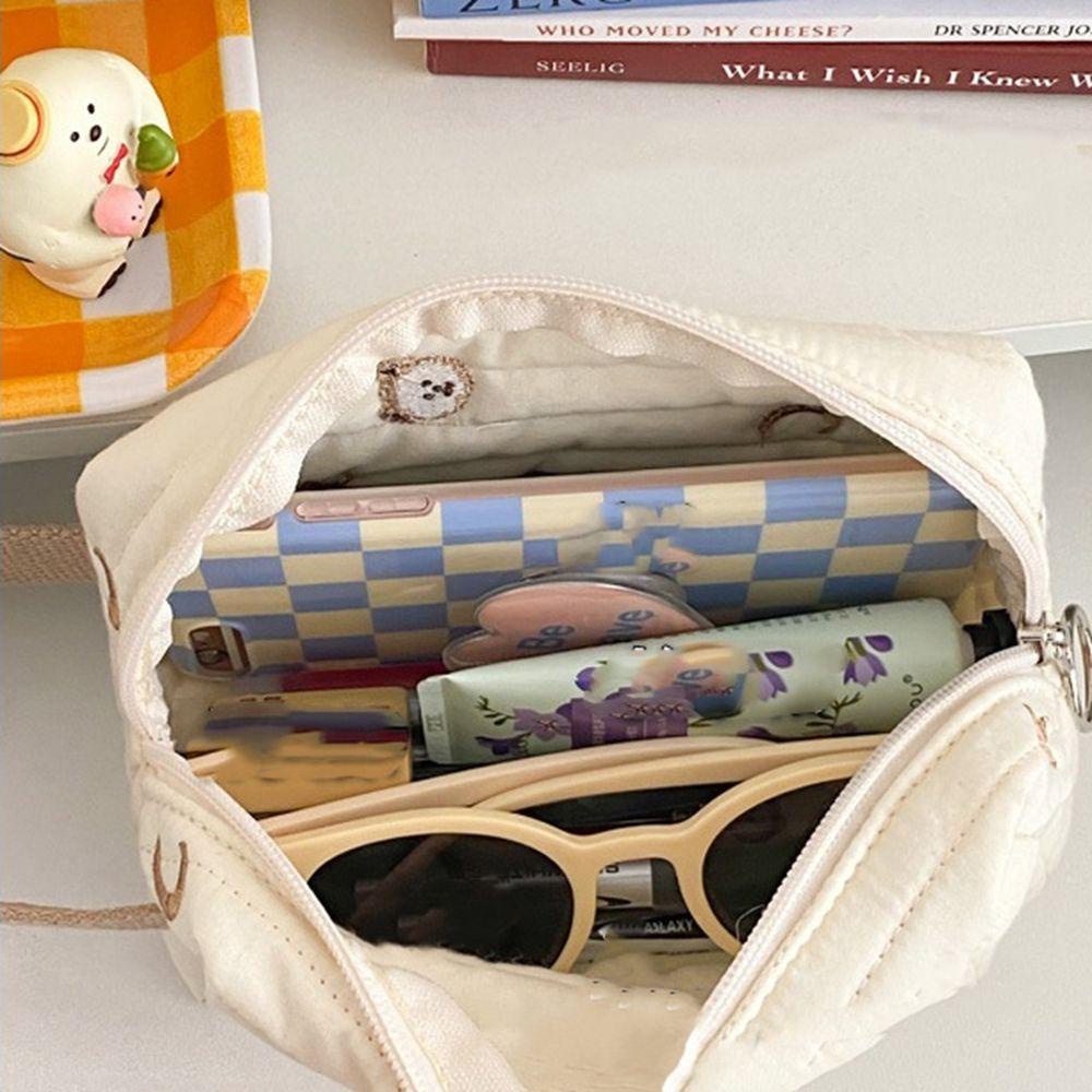 USNOW Túi Đựng Mỹ Phẩm / Đồ Vệ Sinh Cá Nhân Sức Chứa Lớn Có Dây Đeo Cổ Tay Dễ Thương Cho Nữ