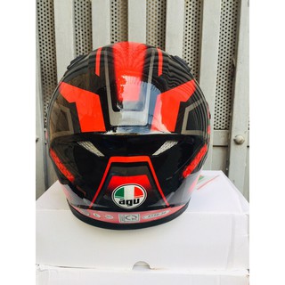 nón bảo hiểm fullface AGU tem da rắn cacbon