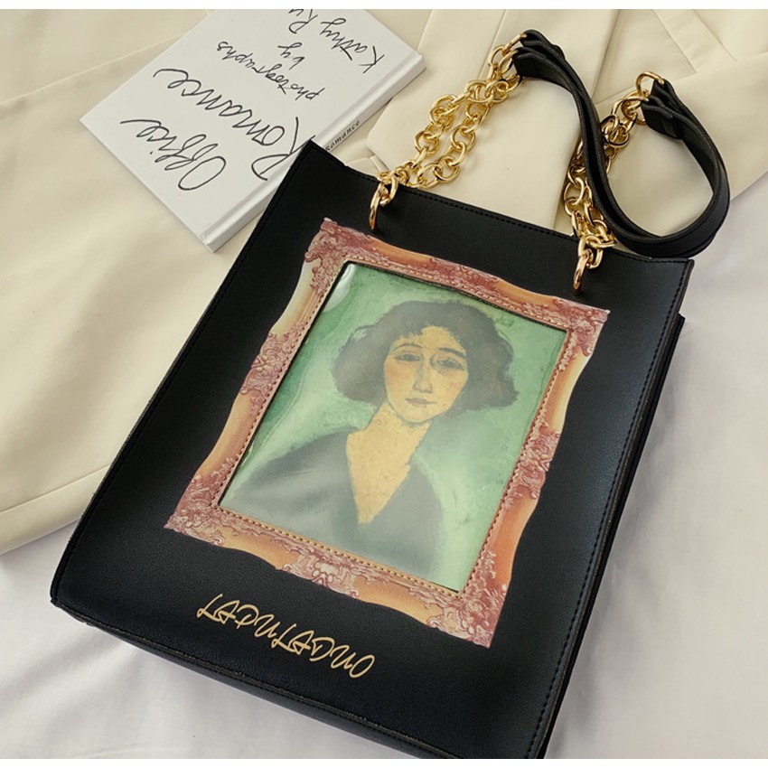 TÚI TOTE DA, TÚI ĐEO CHÉO IN HỌA TIẾT 3D DÂY DA PHỐI XÍCH SANG CHẢNH BH 485 | BigBuy360 - bigbuy360.vn