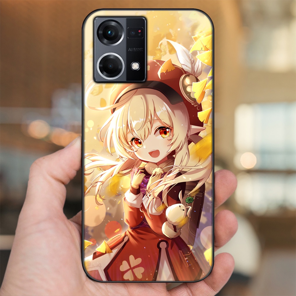 Ốp lưng Oppo Reno 8 4G viền đen in hình Klee Genshin Impact