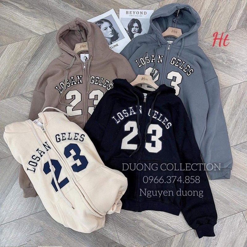 Áo khoá nỉ cooton LOS 23 HT12