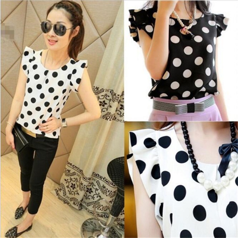 Áo Sơ Mi Chiffon Tay Ngắn Dáng Ôm Plus size Cho Nữ