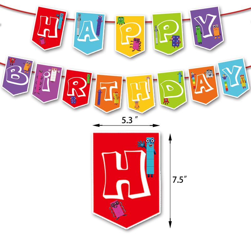 Bộ phụ kiện trang trí tiệc sinh nhật hình khối và chữ số