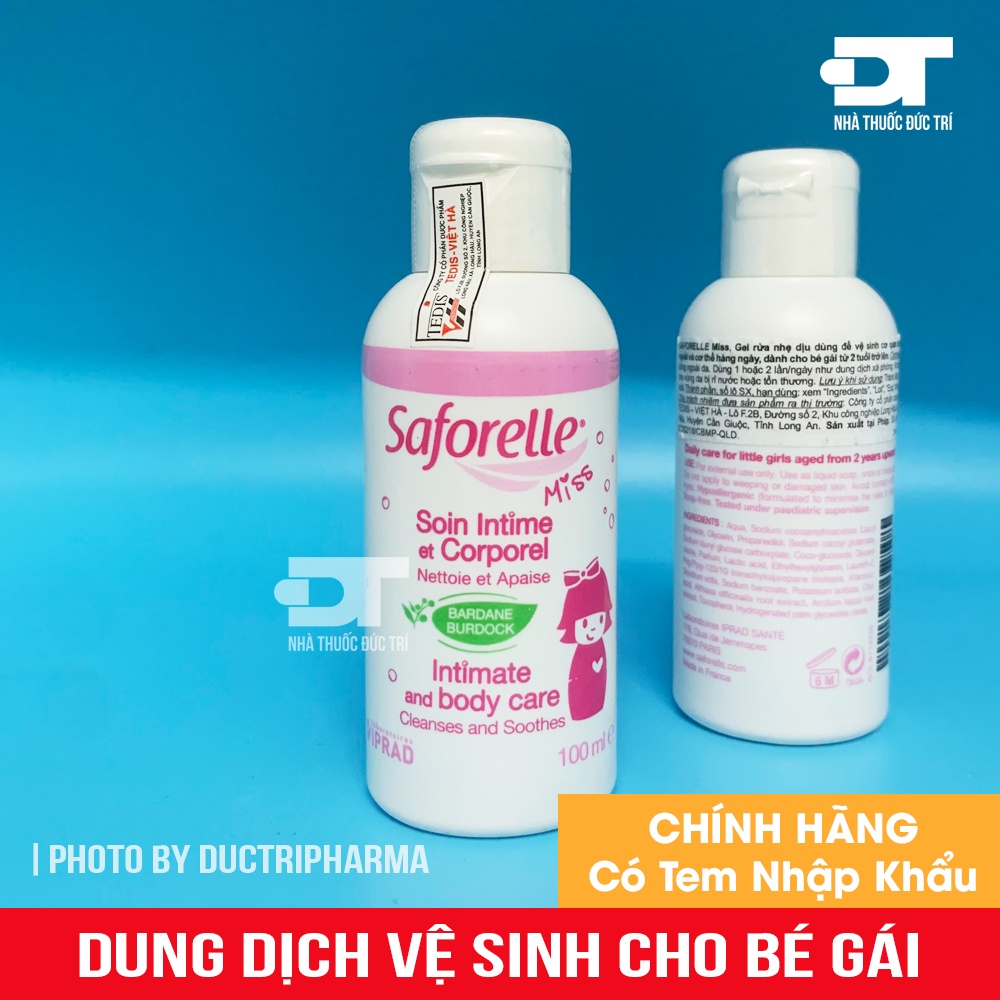 Dung Dịch Vệ Sinh Bé Gái SAFORELLE MISS (100ml)