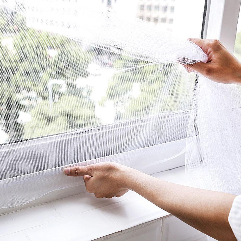 DIY Self-adhesive Window Screen Netting Mesh Curtain Fly Bug Mosquito Mesh Curtain for Balcony Door