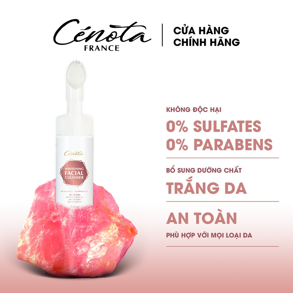 Sữa rửa mặt trắng da Cénota Whitening Facial Cleanser 150ml - Mã C03