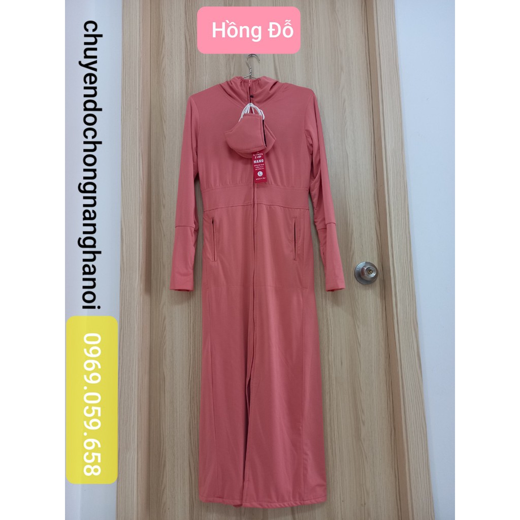 Áo chống nắng 2 lớp toàn thân dáng dài Cotton thông hơi chống tia UV, bụi Nano cao cấp | BigBuy360 - bigbuy360.vn