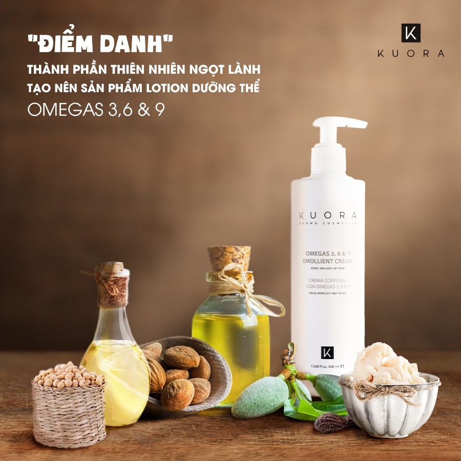 Kem Dưỡng Toàn Thân Omega 3,6 &9  💓 Cung Cấp Dưỡng Chất Thiết Yếu Giúp Da Bóng Khỏe và Mềm Mại - KUORA OMEGAS 3,6 &9 | BigBuy360 - bigbuy360.vn