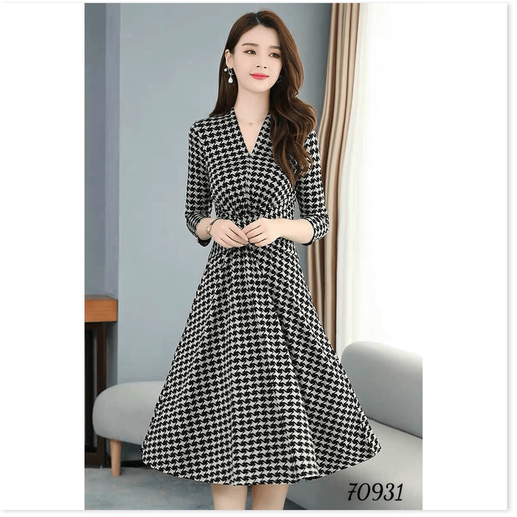 ĐẦM XÒE LỤA QUA GỐI HỌA TIẾT CỰC ĐẸP DÀNH CHO CÁC QUÝ CÔ KME FASHION