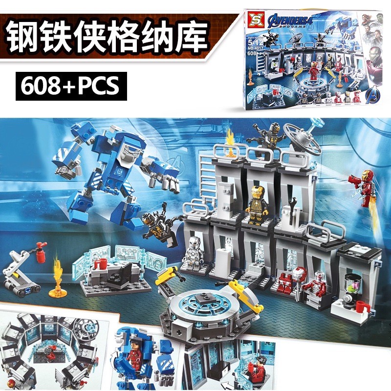 Lego con trai lắp ghép khu người báo thù và trò chơi-Avengers and game