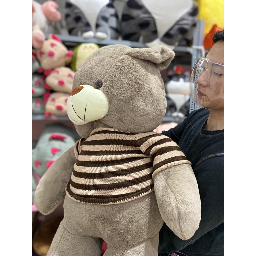 Gấu Bông Thú Nhồi Bông teddy hàng nhập khẩu cỡ lớn có áo len đi kèm