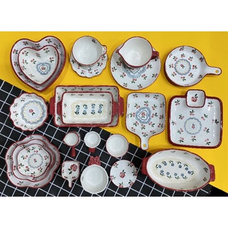 Bộ bát bắc âu cấp dùng lò nướng - bộ bát đĩa cherry_ hàng nhập khẩu