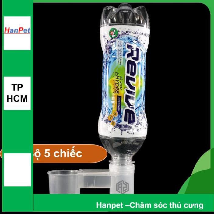 Hanpet.GV- Bộ 5 chiếc Núm uống tự động gia cầm (màu cam) máng uống tự động cho gà / máng uống chim / chén