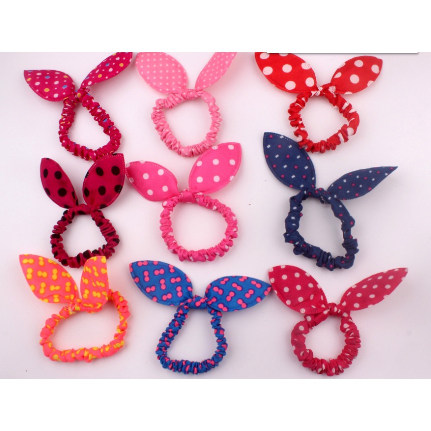 combo 10 cột tóc tai thỏ đủ màu lun. rất tiện lợi. thích hợp xài hàng ngày nhé. giá rẻ chỉ 25k/10 cái. hàng đẹp.