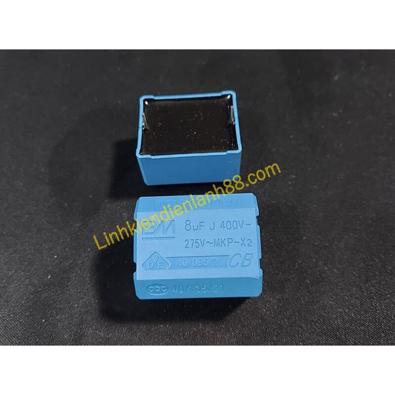Tụ Bếp từ 8UF 400VDC 275VAC dán nằm Mới chính Hãng BM !