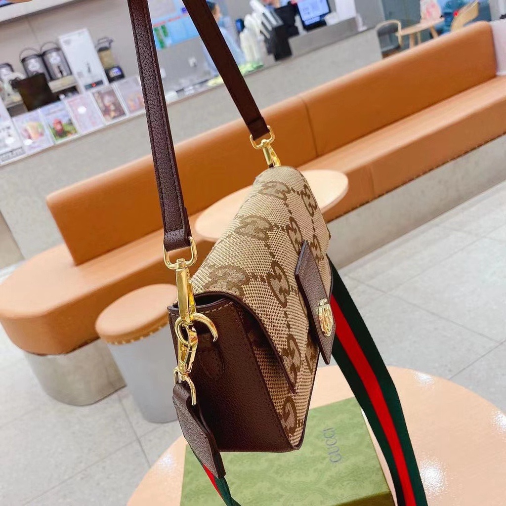 Túi GC new hót hít Dáng kẹp nách hot hit Full box - túi vải đầy đủ 23cm vải thô hoạ tiết đặc trưng