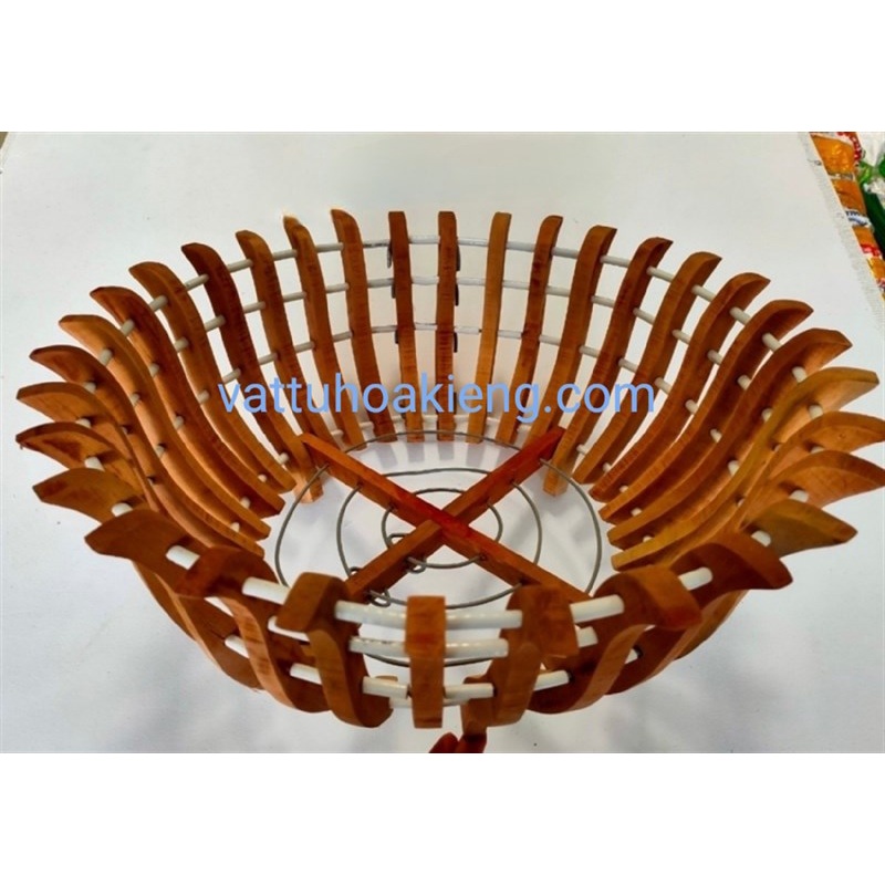 Chậu gỗ trồng lan phi 35 ( sen )