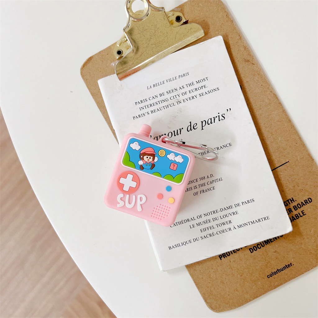 Vỏ Bảo Vệ Hộp Sạc Tai nghe không dây Samsung Galaxy Live Buds 2 Pro Bằng Silicon Mềm Chống Sốc Chống Trầy Xước Hình Super Mario