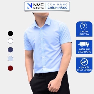 Áo sơ mi nam ngắn tay dáng công sở chất vải cao cấp - NMC STORE