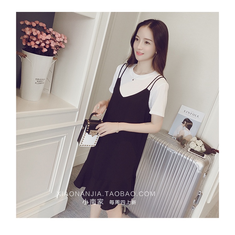 Đầm Đuôi Cá Hai Dây Thời Trang Hàn Quốc Cho Nữ