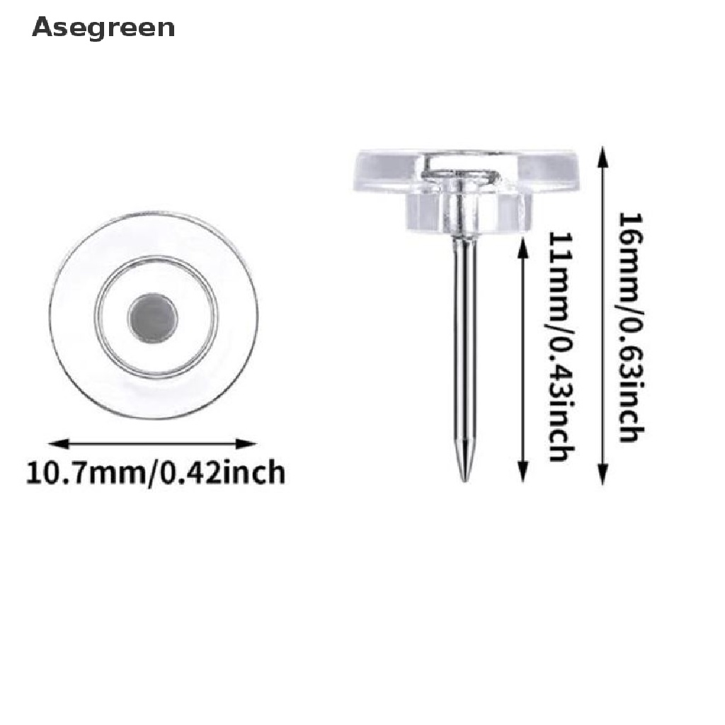 Set 50 Ghim Bản Đồ Trong Suốt Nhiều Kiểu Dáng Dùng Trang Trí