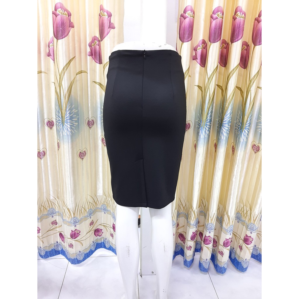 Chân váy bút chì công sở vải thun cao cấp Linh Chi co giãn tốt  form chuẩn đẹp không bị bai nhão có túi giấu bên trong | BigBuy360 - bigbuy360.vn