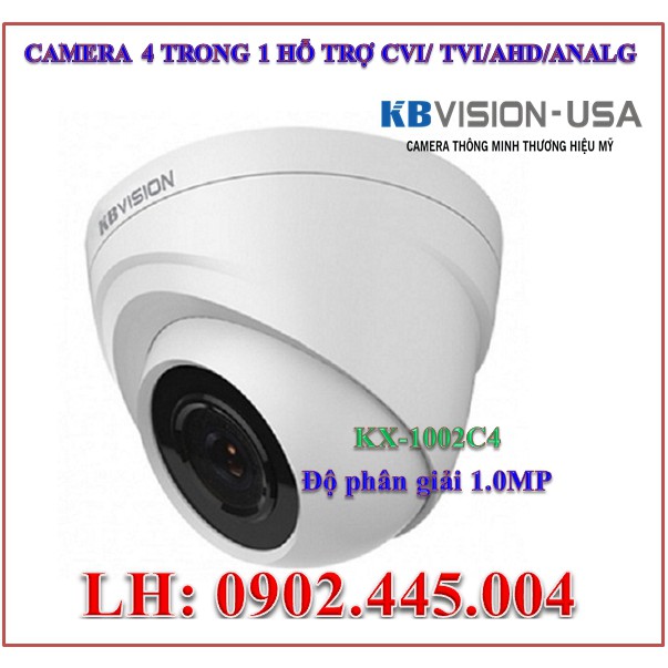 Camera An Ninh KBVISION 1.0MP KX-1002C4, hàng chính hãng, bảo hành 2 năm