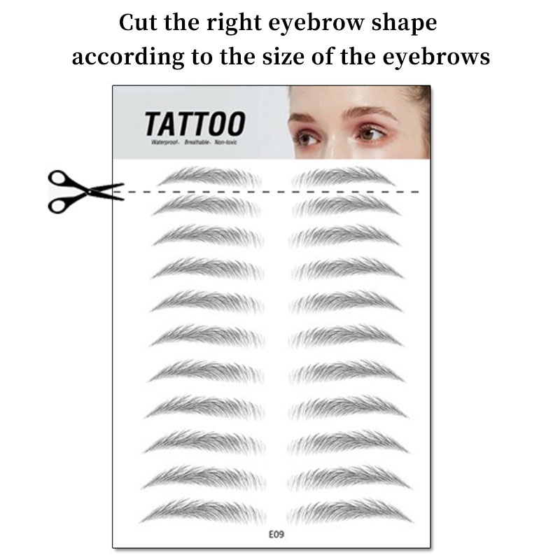 Hình dán lông mày 6D làm đẹp cho nữ độc đáo dễ sử dụng