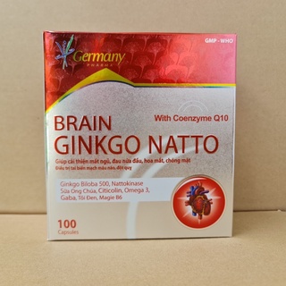 HOẠT HUYẾT DƯỠNG NÃO BRAIN GINKGO NATTO Hộp 100 Viên Chính Hãng