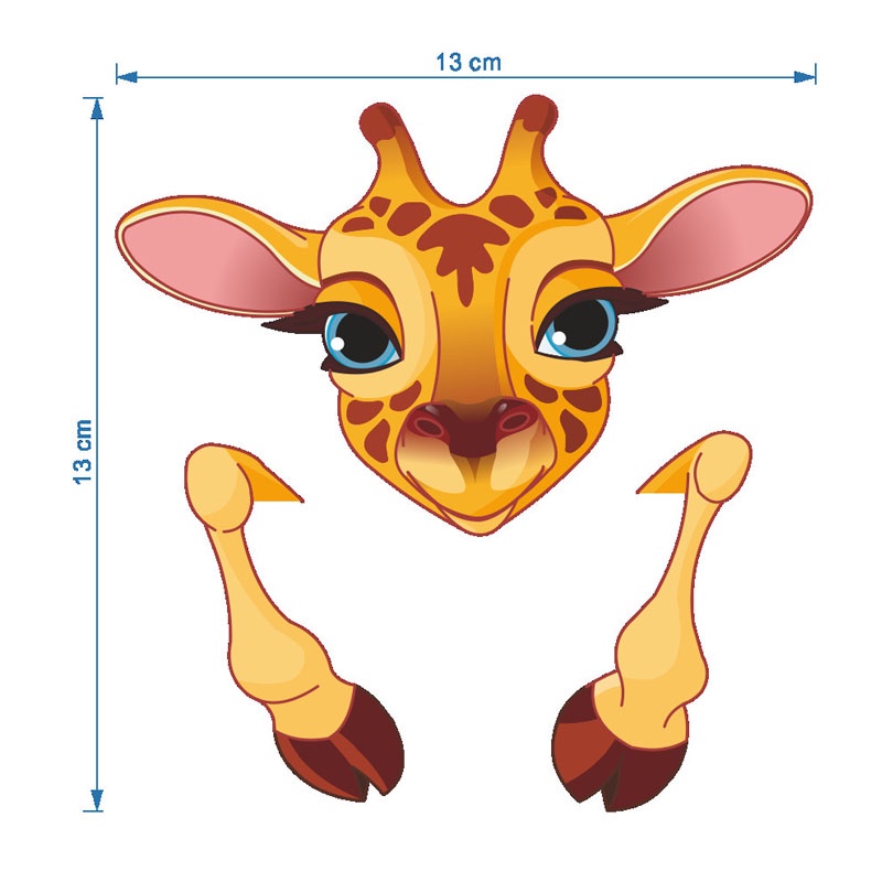 Miếng Dán Trang Trí Công Tắc Hình Động Vật Hoạt Hình Dễ Thương