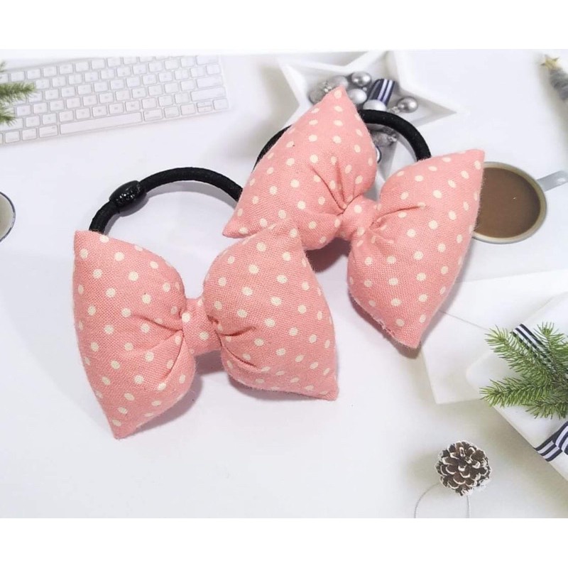 Chun cột tóc hình chiếc nơ nhồi bông (2)