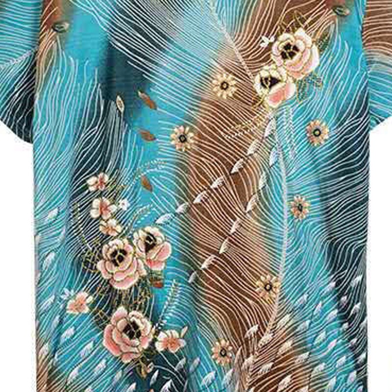 Bộ Đồ Ngủ Hai Mảnh Áo + Quần Ống Rộng Bằng Lụa Lạnh Kích Thước Lớn Dành Cho Phụ Nữ Trung Niên Vào Mùa Hè 2022